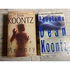 Dean Koontz Lot of 2 Paperbacks False Memory Phantoms Thriller Suspense Novels